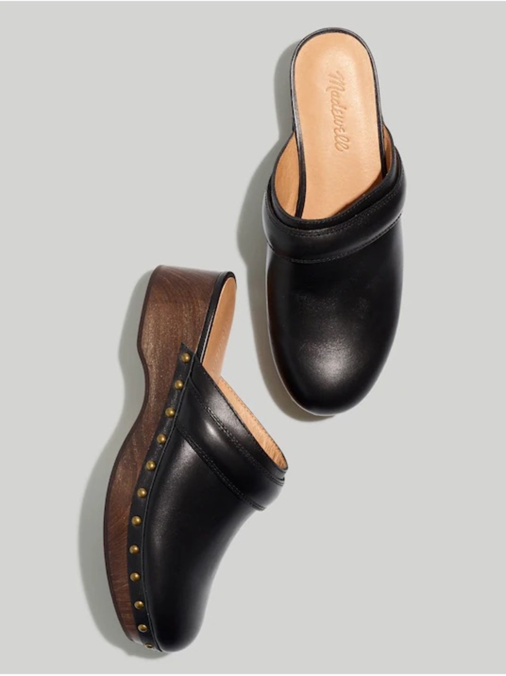 Madewell The Cecily Clog in Oiled Leather